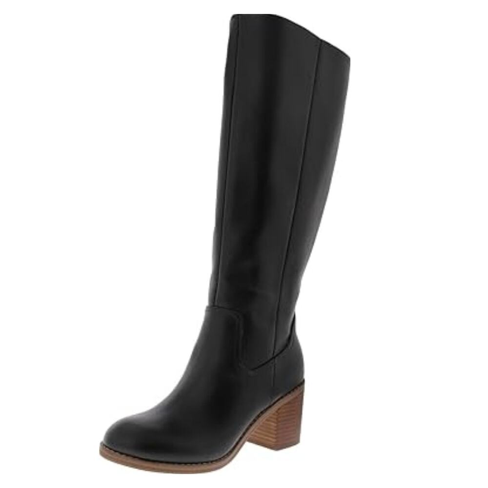 NEW DV Dolce Vita Women's Ullah Block-Heel Dress Boots Black Size 5.5M